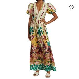 La DoubleJ Persephone Floral Silk Maxi Dress